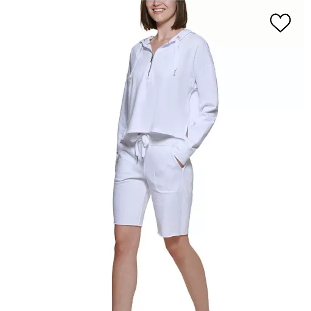 White & Grey Calvin Klein Quarter Zip Hoodie